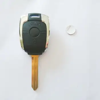 Ar LOGO 2 Pogas Nomaiņa Tālvadības Atslēgu Apvalks Gadījumā Fob Par SsangYong Actyon Kyron Rexton Korando Ar Nesagrieztiem Asmens automašīnas atslēgas