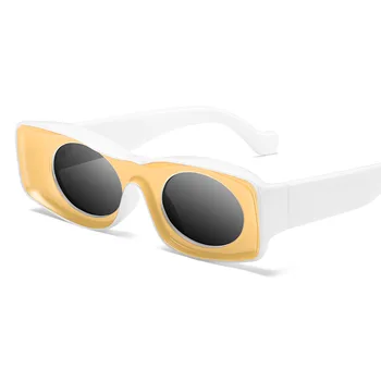 Hip Hop Tendences Taisnstūra formas Saulesbrilles Modes Konfektes, Saules Brilles Multicolor Ovālas Brilles ar UV Aizsardzību