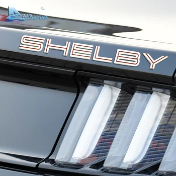 Ātrums SHELBY Auto Emblēmas Uzraksts Ford Shelby Mustang Cobra GT500 Aizmugures Bagāžnieka Decklid Emblēmas Nozīmīti Uzlīmes Auto-stils
