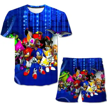 Sonic Ezis Zēnu Drēbes 2020. Gada Rudenī Kids Girls karikatūra Drēbes Elsas Apģērbs Bērniem, Apģērbs Uzvalks, Zēnu Apģērbu Komplekti