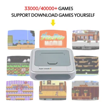 Video Spēļu Konsole, Arcade Bērniem Retro Spēļu Konsole Emulatora Pre-instalētu 40000 Spēles HD (4K HDMI Izeja 128G Mini Portatīvo Konsoli
