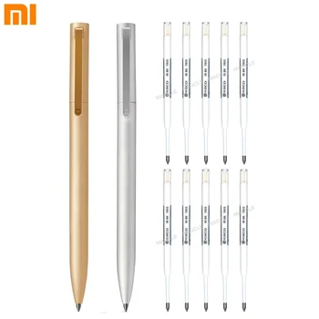 Sākotnējā Xiaomi Metāla zīmju Pildspalvas Mi pildspalvas Lodīšu pildspalvas PREMEC Gluda Šveice Piepildīt 0.5 mm Japāna Melna Zila Tinte Parakstīšanas Pildspalvas