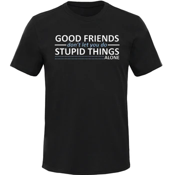 Joking T-krekls Vīriešiem Labi Draugi aprīlī Muļķi Diena Kokvilnas Crewneck Topi un t-veida, Pasūtījuma TShirt Hip Hop Īsām Piedurknēm T Krekls Smieklīgi