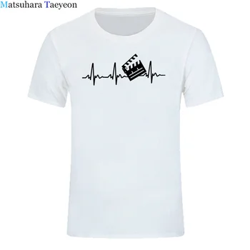T-krekls Jaunu Vasaras Modes kinorežisors T Krekls Vīriešiem ar Īsām Piedurknēm Kokvilnas Sirdsdarbība Clapperboard T-krekls Topi Cilvēks Tshirt Camiseta