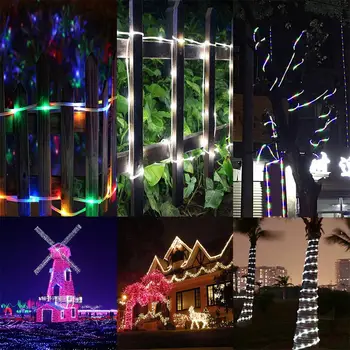 7m / 12m Saules Gaismas lampu String LED Āra Ūdensizturīgs Dekoratīvās Lampas Ziemassvētku Dārza Dekoratīvās Gaismas