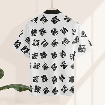 INCERUN Vīriešu Krekls Uzdrukāts Mežģīnēm Līdz ar Īsām Piedurknēm Ir 2021. Japāņu Vīriešu Kimono Gadījuma V veida Kakla Topi Vintage Streetwear Harajuku Krekli