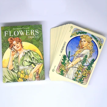 Ziedi Oracle Kartes 38 Kartēm Klāja Tarot Pilnas Angļu Ģimenes Puses Galda Spēle Astroloģija Zīlēšana Tarot Kartes
