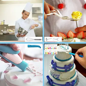 148Pcs DIY Multi-function Kūka Dekorēšanas Komplekts Kūka Vinilplašu Uzstādīt Konditorejas Caurulīte Pomādes Rīku Kūka Virtuves Deserts Rīki