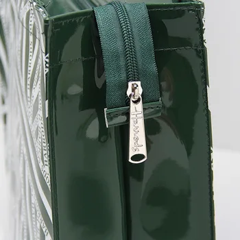 Zaļā svītrainām pvc ūdensnecaurlaidīga iepirkumu grozs liela jauda, Bento soma sieviešu rokassomu
