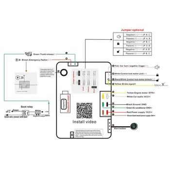 Viedtālrunis Kontroles PKE Automašīnu Signalizācijas Sistēmu Komplektu Smart Pasīvās Auto Centrālās Slēdzenes Auto Durvju Keyless Push Tālvadības Pogu 900A