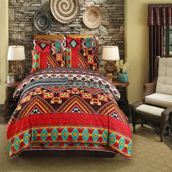 Bohemian mossaic etniskā vintage gultas veļas komplekts karalis, karaliene pilnu dvīņu izmēra sega/doona vāciņu komplekts