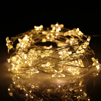 2/3M String LED Gaismas Apdares Pasaku Gaismas Bateriju Darbināmas Ūdensizturīgs Zvaigžņu Vara Stieples Lampas Iekštelpu Āra Ziemassvētku Kāzas