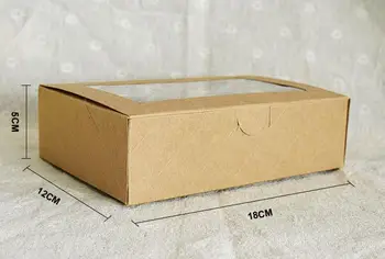20pcs/daudz 18X12X5cm Kartona logu, dāvanu kastē kraft kartona kastes kūkas kraft logu cake box kartona cake box