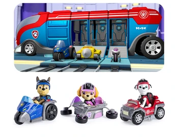 Ķepa Patrulēšanas Misiju Cruiser Mūzikas Glābšanas Bāze Autobusu Rotaļlietu Komplekts Suņiem Ryder Anime Darbības Rādītāji Modeļa Automašīnas Rotaļlietas Bērniem Dzimšanas Dienas Labākā Dāvana