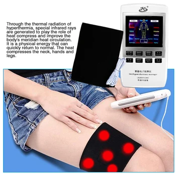 DESMITIEM Akupunktūra Massager Elektrisko Impulsu Muskuļu Stimulators Sāpju Digitālo Terapijas Masieris ar Cauterization Jostas