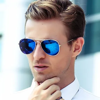 2019 jaunu modes vīriešu saulesbrilles classic zīmola dizaina dāmas brilles UV400 metāla rāmis retro dzeltenā nakts redzamības brilles