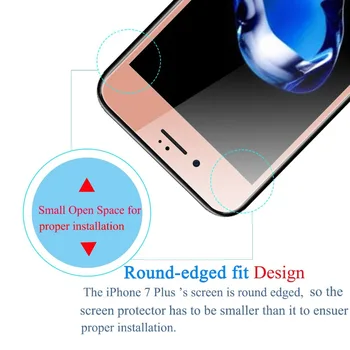 3D 9H Pilna Līme Segtu Rose Gold Rūdīts Stikls iPhone 7 8 6 6S Plus Ekrāna Aizsargs, Lai I6 I7 I8 Plus Aizsardzības Plēves, Stikls