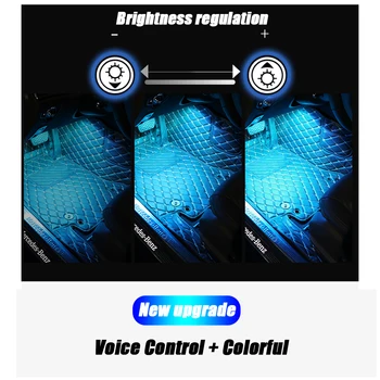 Auto RGB LED Dekoratīvās lampas Atmosfēru Gaismas Interjera Apgaismojums Ford Focus 2 3 4 Mondeo MK5 MK3 MK4 Kodolsintēzes Fiesta kugas mežzinis