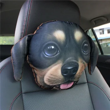 CHIZIYO Auto Sēdeklīti Jauki 3D Iespiesti Rotaļu Suns Dzīvniekiem Sejas Auto Kakla spilvens Auto Drošības Pagalvi Spilvenu Piliens Kuģniecība