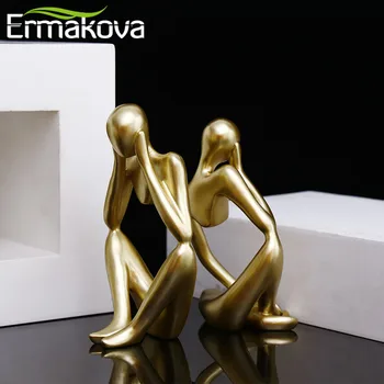 ERMAKOVA Sveķu Statujas Radošo Anotācija Domātāju, Cilvēku Skulptūras Miniatūras Figūriņas Amatniecības Office Home Decoration
