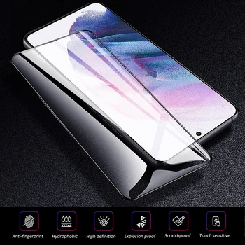 KEYSION Rūdīta Stikla Samsung Galaxy S21 Ultra 5G S21+ Plus Ekrāna Aizsargs, Tālrunis HD Pilnu Glāzi Filmu par Galaxy A52 A72 5G