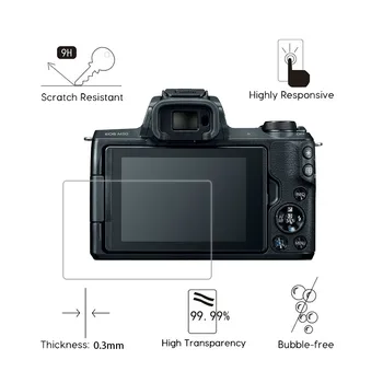 2gab Canon EOS M50 M200 RP R Ra 90D M6 G5 G7 X Mark II III 2.5 D Skaidrs, Rūdīts Stikls Ekrāna Aizsargs Mirrorless Kameras Filmu