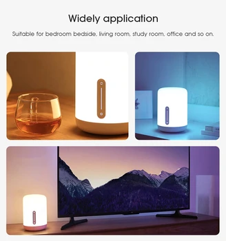 Xiaomi Mijia Gultas Lampa, 2 Smart Gaismas balss vadība touch switch Mi mājās app Led spuldzes Apple Homekit Siri & xiaoai pulkstenis