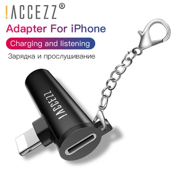 !ACCEZZ 3.5 mm Jack Austiņu Adapteris Priekš Apple iphone X 8 7 Plus XS MAX XR Uzlādes Klausās AUX Adapteri Austiņu Savienotājs
