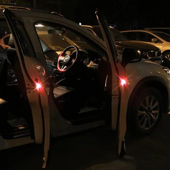 2gab Mirgojošs LED Brīdinājuma Auto Lampas Strobe luksoforu Uzstādīt Auto Durvīm, Gaismas Sadursmi Magnētiskā Kontrole Sarkans Dzeltens Zils
