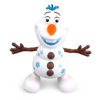 Saldēti 2 Dejas Sniegavīrs Olaf Robots Ar Led Mūzikas Lukturīti Elektriskās Darbības Attēlu Modelis Bērniem, Rotaļlietas Bērniem, Dāvanu