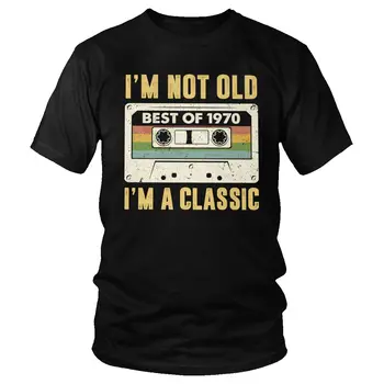 Moderns Vīrietis es Neesmu Vecs Labāko No 1970. gada I M Klasisks T Īstermiņa Piedurknēm Kokvilnas T-krekls 50. Dzimšanas dienas Dāvanu par 50 Gadiem, Tee Krekls
