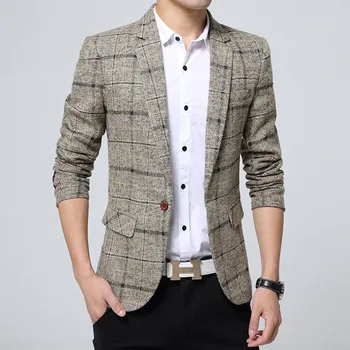 Vīriešu ikdienas uzvalks jaka korejiešu versija slim uzvalks Dropshipping karstā pārdošanas top coat biznesa garas piedurknes pogu kokvilnas pusgarās