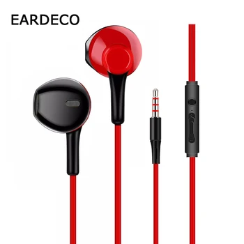 EARDECO Austiņas Earbuds 3,5 mm Austiņas ar Vadu Sporta auss Mobilo Austiņas Ar Mic Bass Austiņas Stereo Austiņas Xiaomi