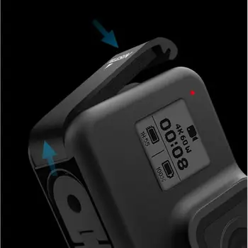 Uzlādējams Sānu Vāks GoPro8 Action Camera Metāla Akumulatora Vāciņu, Vāciņš