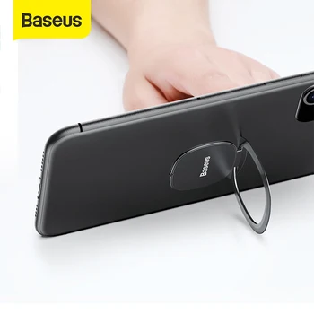 Baseus Tālruņa Gredzenu Turētājs 2.1 mm, 3-in-1 Pirksta Gredzenu Statīvs ar Magnētisko Pamatni, Auto Stiprinājums, Mobilā Tālruņa Neredzams Automašīnas Turētājs