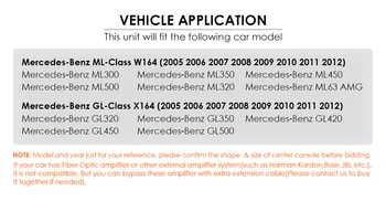 Android 10.0 7 Collu 2 Din Auto DVD radio Mercedes Benz GL ML CLASS W164 ML350 USB Tērauda riteņu kontrole, RDS DVR Bez Kameras