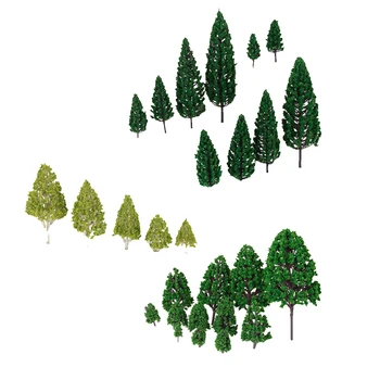 3-16cm Modeli Koku Mežs, Augu Veidošanas Piederumi HO O Mēroga Vilcienu Dzelzceļa Dzelzceļa Dekorācijas, Diorāma, vai Izkārtojumu, iepakojumā 27