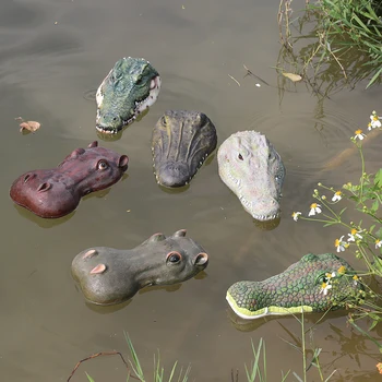 Radošā Sveķu Peldošās Krokodils Hippo Biedējošu Statuja Āra Dārza Dīķi, Apdare, Mājas, Dārza Halloween Dekoru, Rotājumu