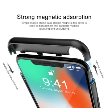 Vogek Akumulatora korpusa Jaudas Bankai iphone XR XS MAX 5000mah Magnētisko Adsorbcijas Akumulatora Lādētājs Gadījumā, iPhone 6 7 8 Backup plus