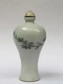 YIZHU CULTUER MĀKSLAS Kolekcija Veco Ķīna Famille rožu Porcelāna Apgleznošanas Ziedi Putnu Šņaucamā tabaka Pudeles Dekorēšana Dāvanu