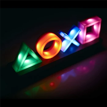 Krāsains Spēle Ikona, Lampu Skaņu Kontroles Neona Zīme, indikators USB Barošanas/Akumulatora Barošanu Kluba KTV Sienu Apdare Komerciālais Apgaismojums