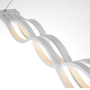 Nordic style Vilnis dizaina Lustra par viesistaba, Ēdamistaba Foajē apgaismojums lustra led apgaismojums AC 85-260V Melna Balta lampa