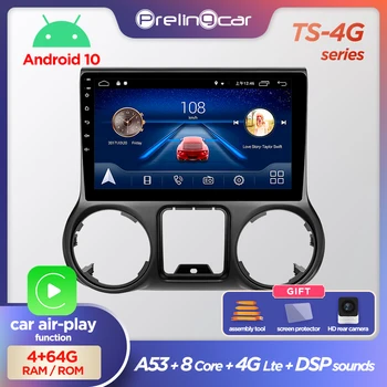 Prelingcar Jeep Wrangler 3 JK 2010-2017 android 10.0 sistēma DSP Auto GPS Radio Multimediju no 2 din Video Atskaņotājs Navigatio