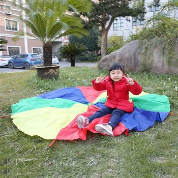 Bērniem Bērnu Sporta Rotaļu Bērnudārza Attīstības Āra Varavīksnes Lietussargu Izpletni Rotaļlieta Pārlēkt-maisu Spēlēt Rotaļlietas Dia 2M