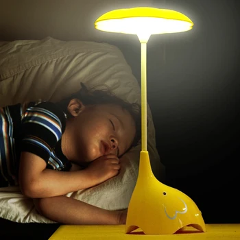 Cute Baby Elephant Uzlādējams Guļamistaba Nightlight Nightlight LED Touch Reostats, Galda Lampas Bērnu mātes Piena Lampas