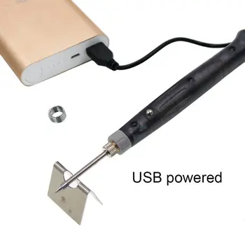 Kabatas izmēra USB Iekasējams lodāmurs ar Statīvu Pārnēsājamu USB lodāmurs Pildspalvu 5V 8W Mini Padoms Slēdzis, Elektriskā