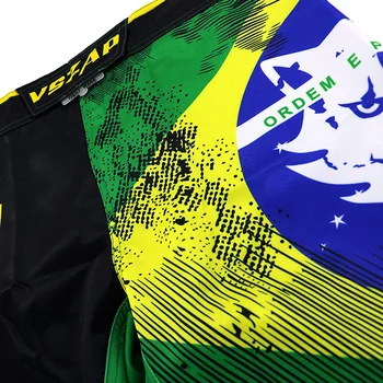 VSZAP Vīriešu Brazīlija Boksa Šorti Drukāšanas MMA Šorti Cīņā Cīnās Īss Poliestera Kick Želeja Taizemes Boksa Šorti MMA Boxe