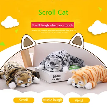 Elektriskā Simulācijas Ritošā Kaķis Ritiniet Kaķis Virtuālo Pet, būs Smieties Bērnu Plīša Rotaļlietas Ritošā Kaķi Lelle mīkstās Rotaļlietas Pet Cat