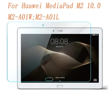 9H Premium Rūdīta Stikla Huawei MediaPad M2 10.0 M2-A01W M2-A01L Screen Protector HD sprādziendrošas Stikla Aizsardzības Plēves