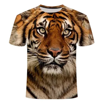 2020 Jaunu 3D Lauva T-krekls Vīriešu Dzīvnieku T-krekls Atdzist 3D Stila Modelis 3DT Krekls Vasaras Tendence Īsām Piedurknēm
